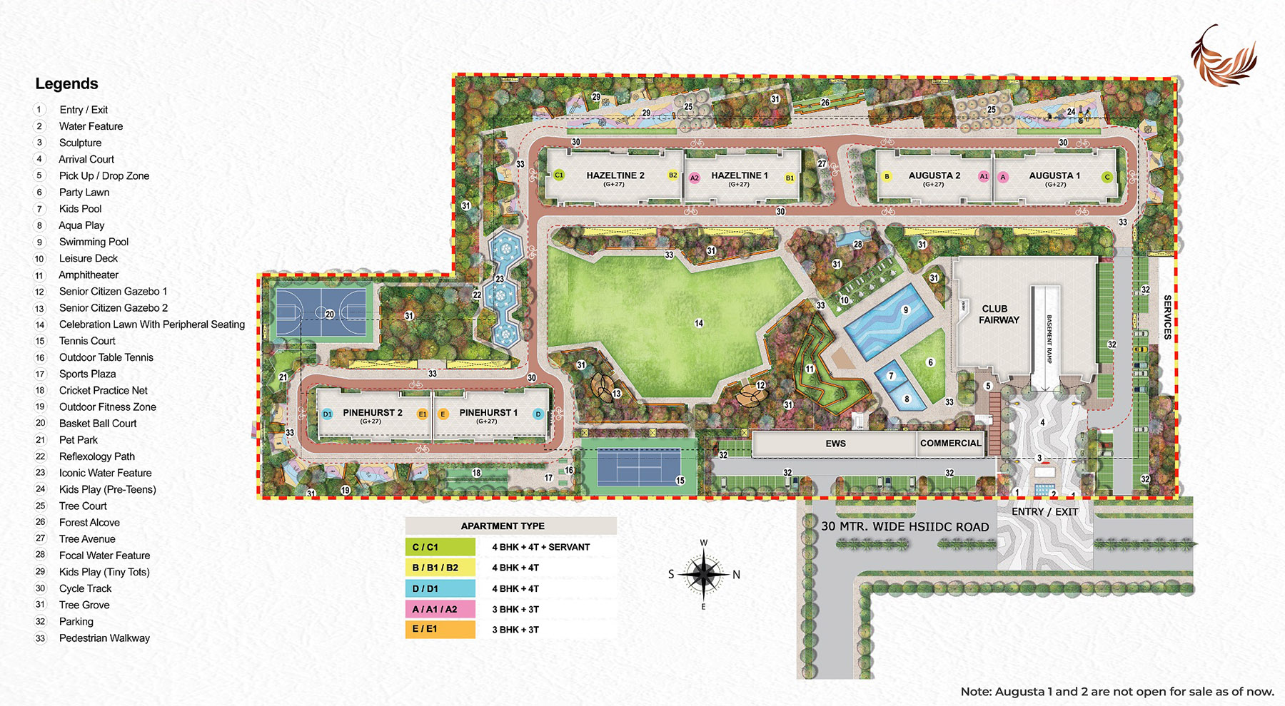 Master Plan of Eldeco Fairway Reserve